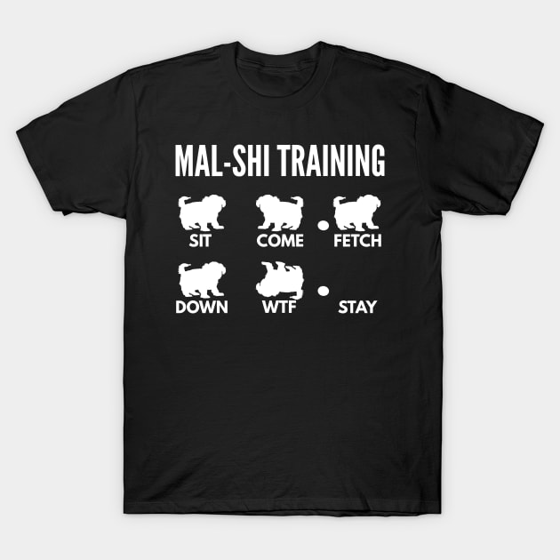 Mal-Shi Training Maltese Shih Tzu Tricks T-Shirt by DoggyStyles